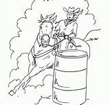 Barrel Rodeio Barril Contornando Rodeo Cowboy Peão Tudodesenhos Rider Boi sketch template