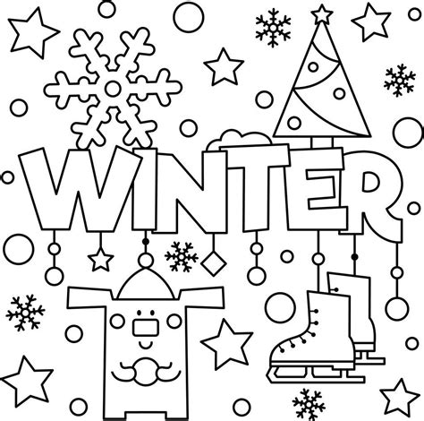 winter coloring pages top  winter season patterns