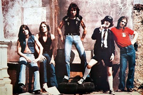 Ac Dc Pose For A Band Photo In 1976 Abc News