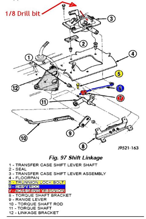 stock tranfer case linkage diagram jeepforumcom