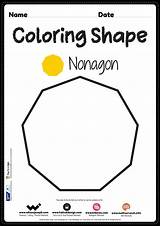 Nonagon Kindergarten Develop Drawing sketch template
