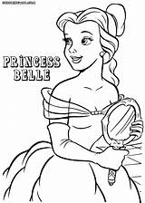 Belle Coloring Princess Pages Colorings Cartoon sketch template
