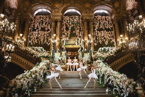 cultural  opulent wedding reception   opera de paris  paris france alejandra poupel