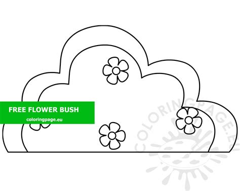 flower bush  flowers printable coloring page