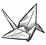 Coloring Origami Crane Bird Top Pages Captivating Models sketch template
