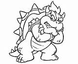 Coloring Bowser Donkey sketch template