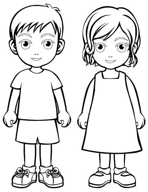 coloring pages coloring page brother  sister children