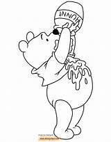 Pooh Winnie Eating Disneyclips Funstuff sketch template