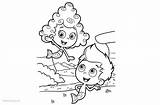 Coloring Bubble Guppies Gil Pages Deema Printable Kids Adults sketch template