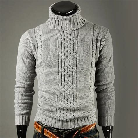 sweater men pullover men brand turtleneck winter pull homme