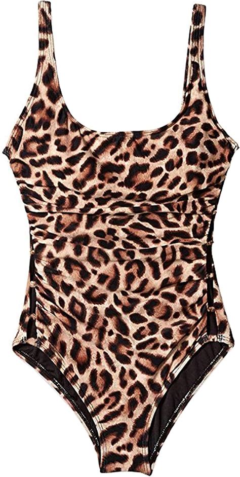 homille women s leopard one piece swimsuit sexy hollow out low back