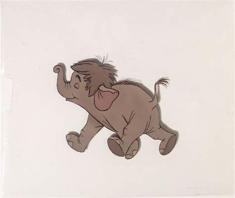 original walt disney production animation cels  mowgli  hathi jr   jungle book