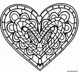 Coloriage Coeur Dessin Zentangle Imprimer sketch template