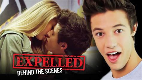 cameron dallas and expelled cast first kiss stories expelled movie behind the scenes youtube