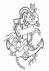 Tattoo Anchor Designs Stencils Coloring Tattoos Adult Flower Pages Drawing Drawings Tatuagem Outline Body Toys Printable Sketches Print Colouring Cool sketch template