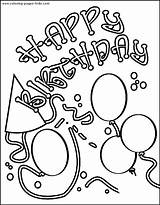 Birthday Coloring Printable Kids Cards Pages Happy Color Invitations Teacher Crayola Print Invitation Holiday Card Sheets Season Checkers Holidays Party sketch template