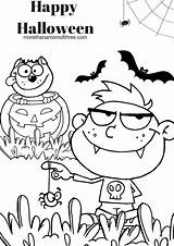 Coloring Halloween Pages Happy Printable Popular Coloringhome sketch template