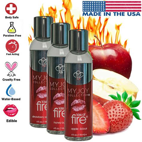 4 5oz kiss of fire warming massage oil edible flavored body lotion oral