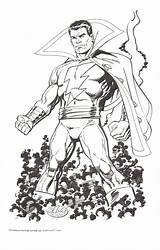 Shazam Marvel Captain Coloring Byrne John Dc Superhero Comic sketch template
