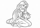 Rapunzel sketch template