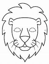 Lion Mask Face Ru Party Year sketch template