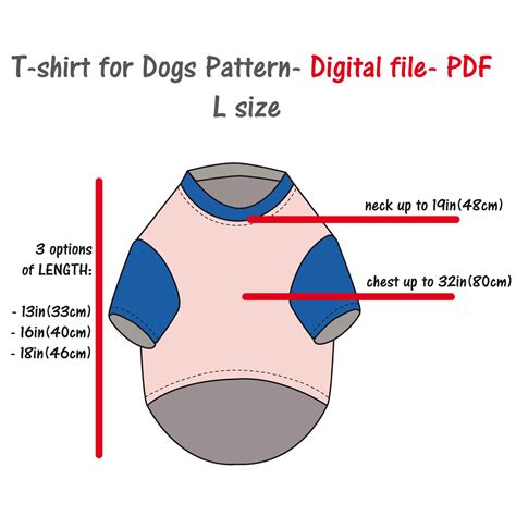 large dog  shirt sewing pattern big dog clothes sewing etsy uk