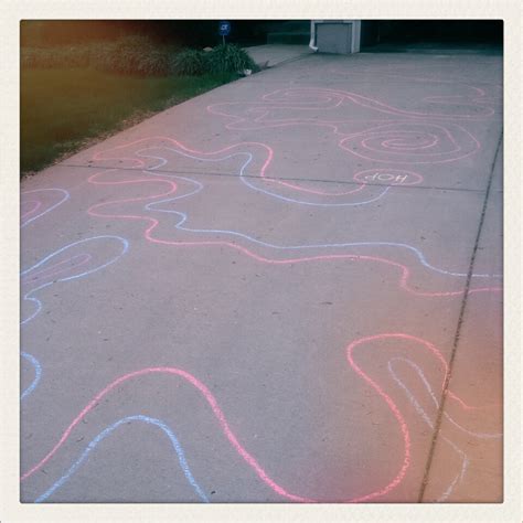 sidewalk chalk  hopscotch
