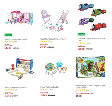 Up To Half Price On Selected Toys Argos