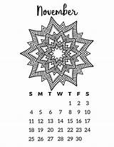 Calendar Coloring Mandala Choose Board sketch template