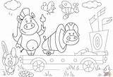 Coloring Pages Funny Show Pigs Skip Main sketch template