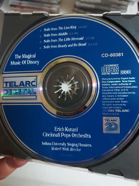 cd the magical music of disney erich kunzel cincinati pops us pressing