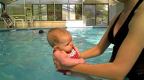 1st Dip In The Pool With Mommy Youtube