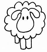 Sheep Lamb Coloring Pages Clipart Clipartbest Outline Drawing Line sketch template