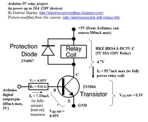 relay   arduino  verify  calcs schematic