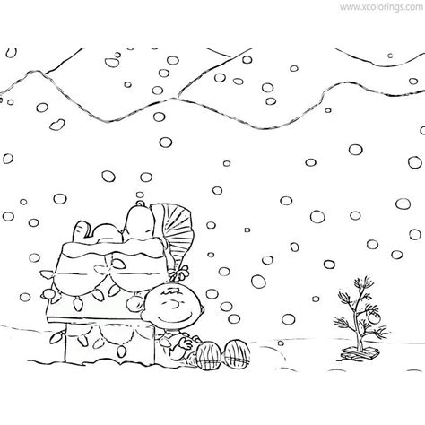 charlie brown christmas tree coloring pages xcoloringscom