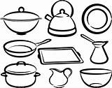 Utensils Coloring Pages Tools Kitchen Drawing Getcolorings Printable Color Print sketch template