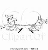 Tug War Engaged Men Two Clip Outline Illustration Cartoon Royalty Toonaday Rf Clipart Regarding Notes sketch template