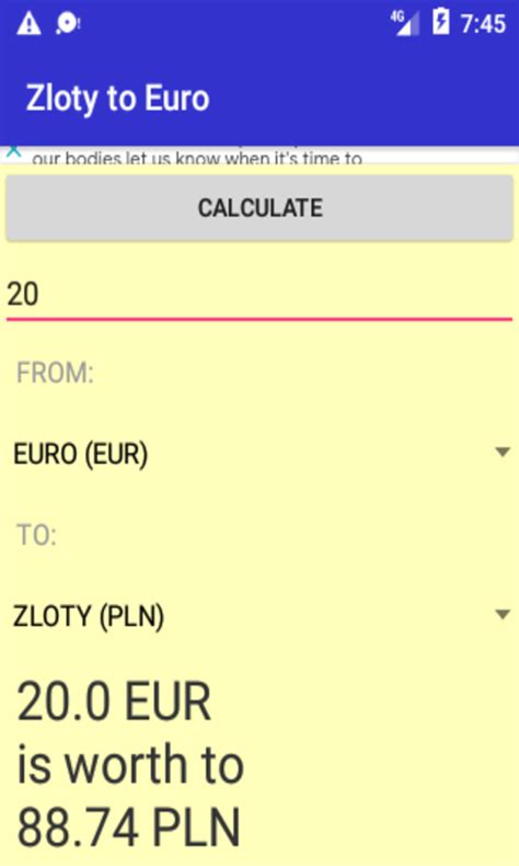 zloty  euro converter currency apk   android getjar