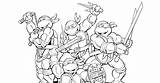 Coloring Ninja Pages Turtles Mutant Teenage Turtle Cartoon sketch template