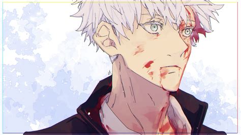 boy jujutsu kaisen satoru gojo white hair hd jujutsu