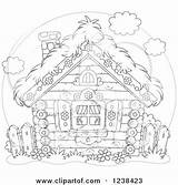 Bahay Kubo Straw Clipartof Outlined Bannykh Hut sketch template