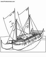 Ferry Catamaran Boat sketch template