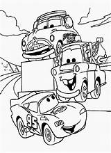 Mcqueen Coloring Pages Lightning Cars Disney sketch template