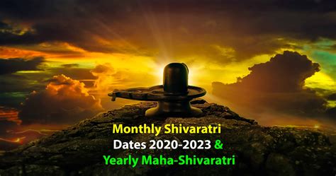 monthly shivaratri dates 2020 2023 and yearly maha shivaratri ishwar