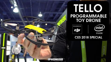programmable toy drone tello powered  dji  intel ces  special youtube