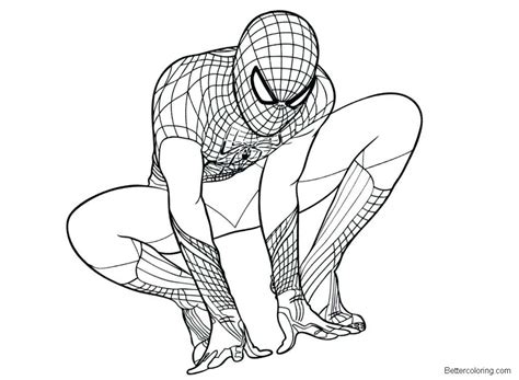 spiderman homecoming coloring pages  drawing  printable