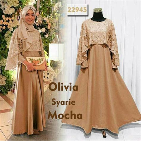 beli baju original olivia dress gamis muslimah syari baju panjang