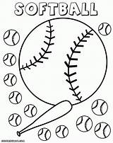 Softball Coloring Glove Pages Drawing Print Field Getdrawings Baseball Colorings sketch template