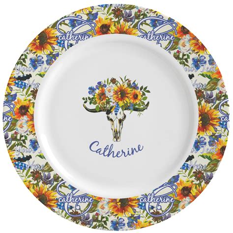 sunflowers ceramic dinner plates set   personalized youcustomizeit