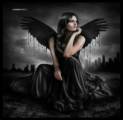 Fantasy Dark Angels Gothic Angel Melting Angel Black City Dark